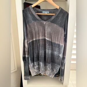 Marika Charles Hand Dyed Cashmere Sweater Size 4 V-neck